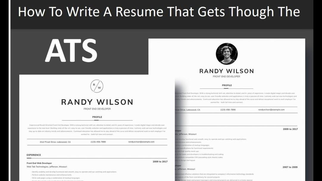 How To Write A Resume To Get Through The Applicant Tracking System?